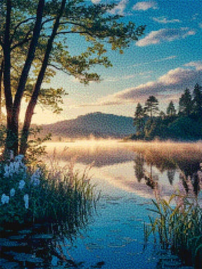 Diamantmalerei – Flüstern des Morgensees