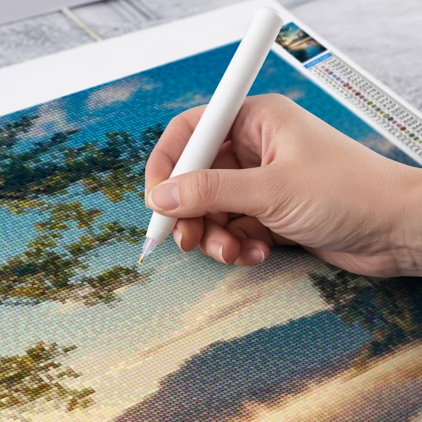 Diamantmalerei – Flüstern des Morgensees