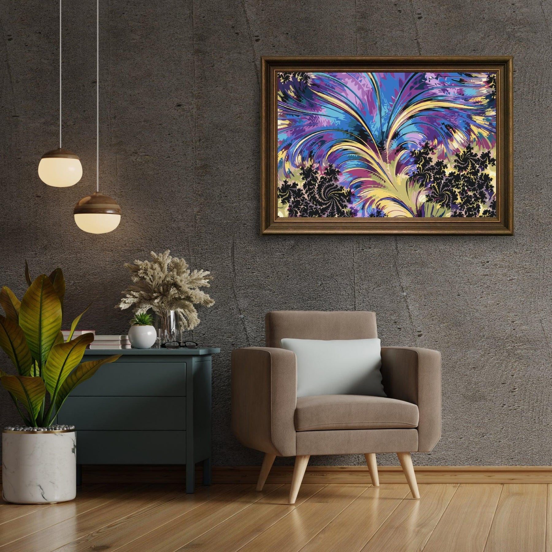 Diamantmalerei - Fraktale Federn - SEOS Shop ®