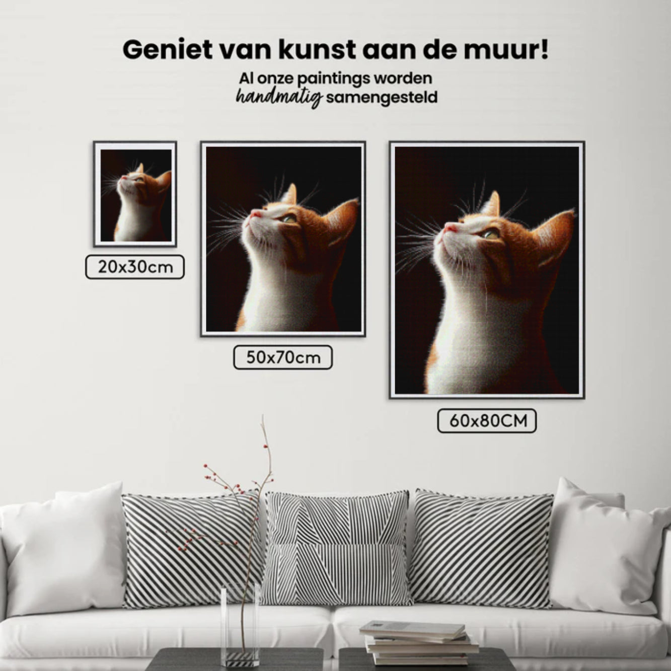Diamantmalerei - Blickende Katze