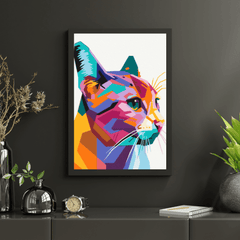 Diamantmalerei – Geometrische Katze – SEOS®