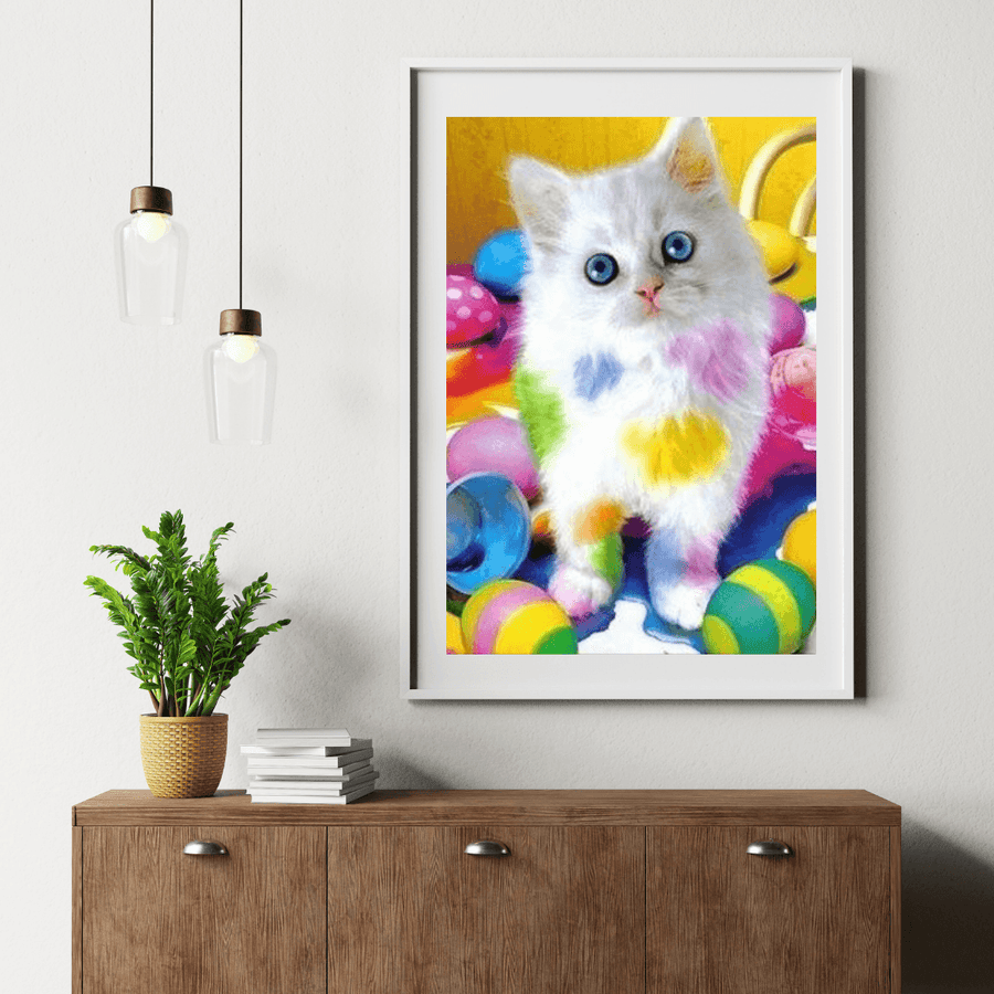 Diamantmalerei – Gefleckte Katze – SEOS®