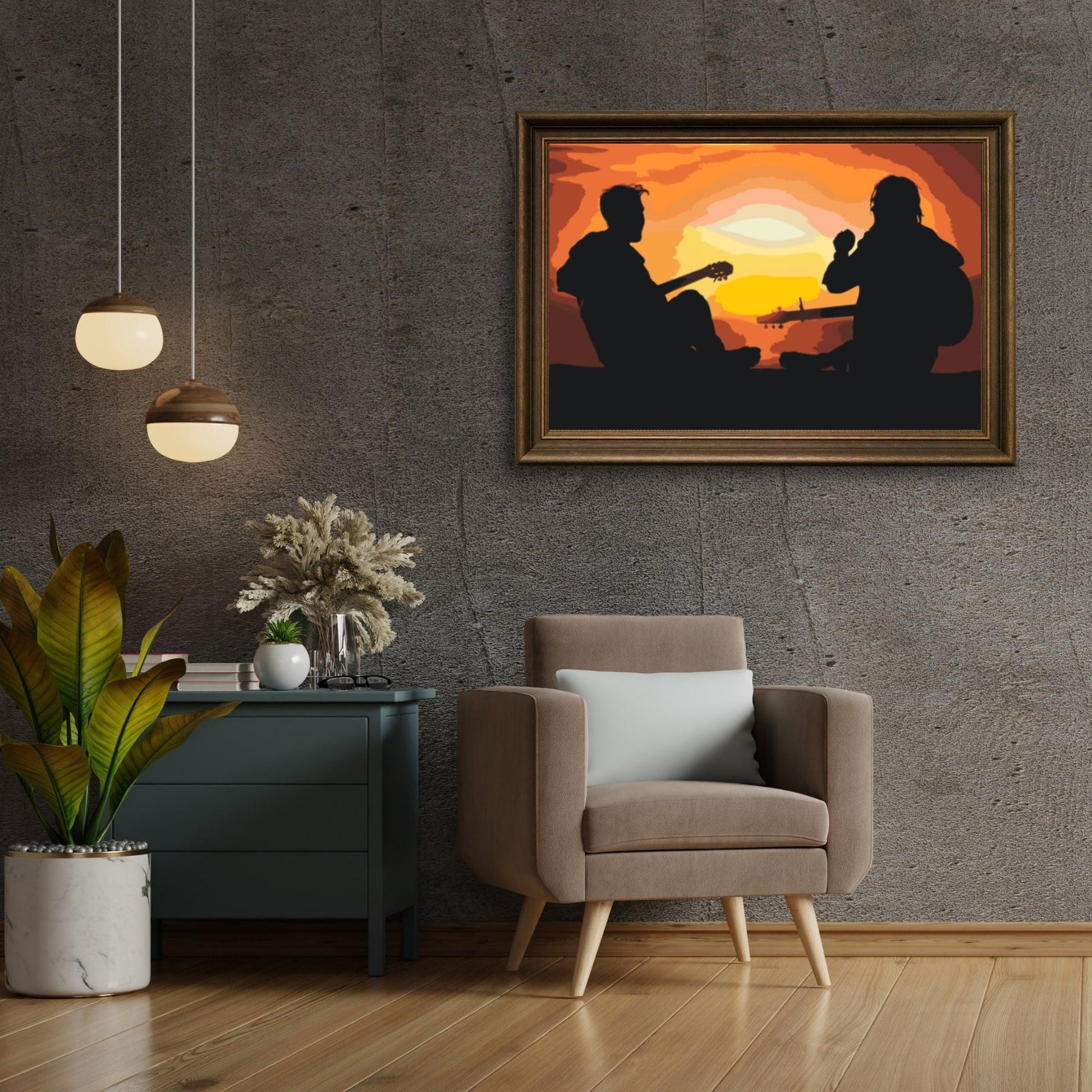 Diamond Painting - Gitarristen bei Sonnenuntergang - SEOS Shop ®