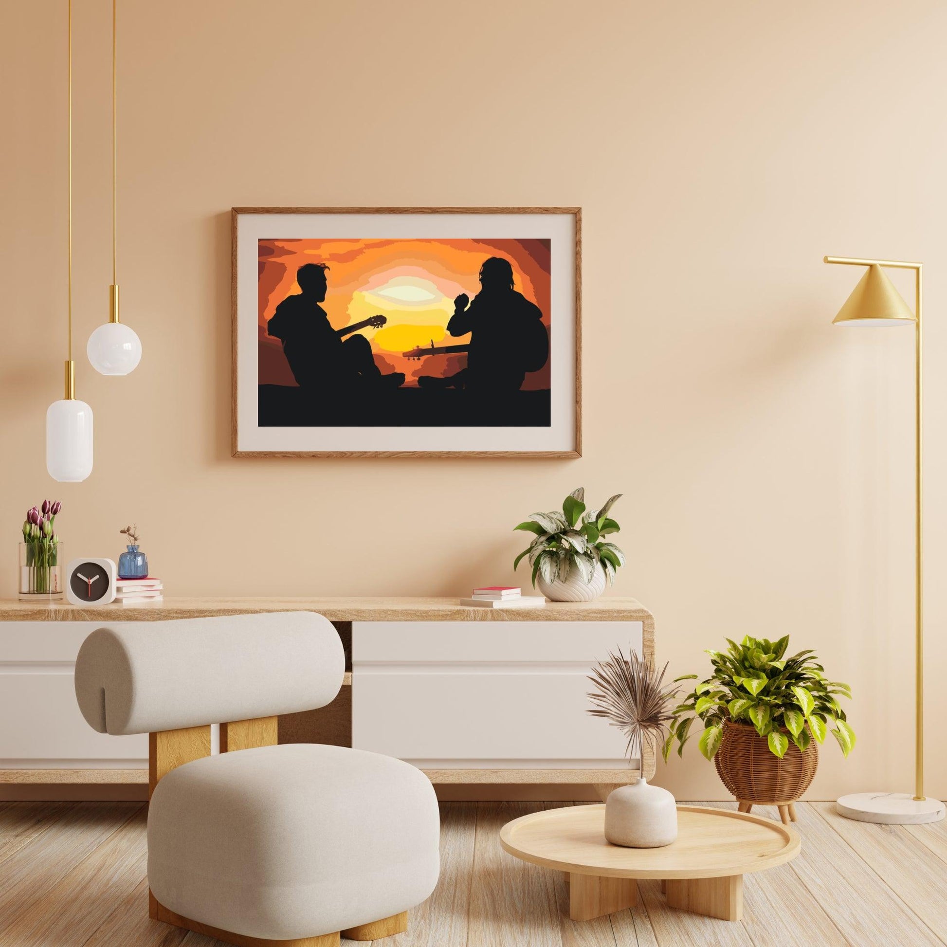 Diamond Painting - Gitarristen bei Sonnenuntergang - SEOS Shop ®