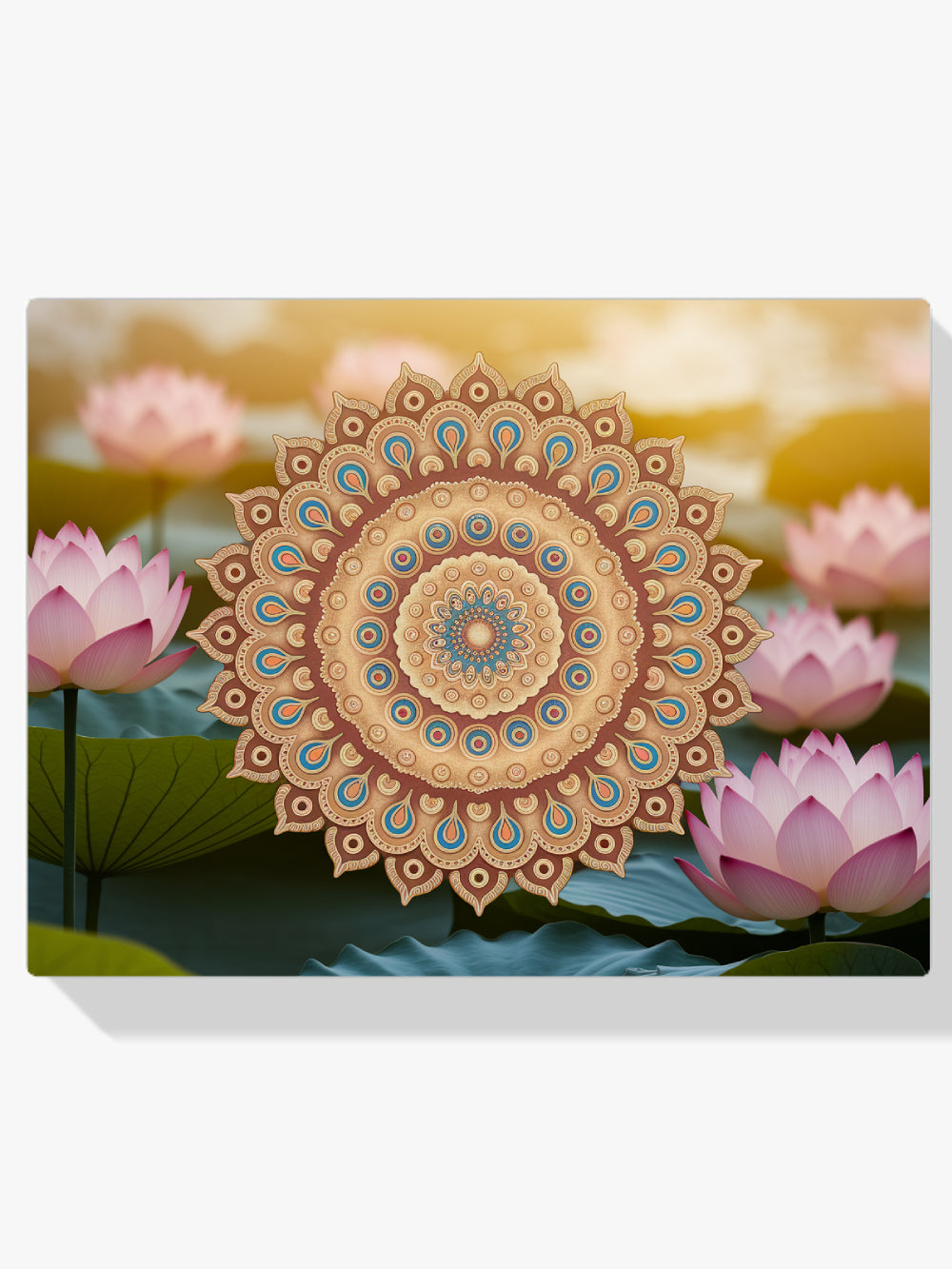Diamantmalerei – Goldenes Mandala mit komplizierten Details