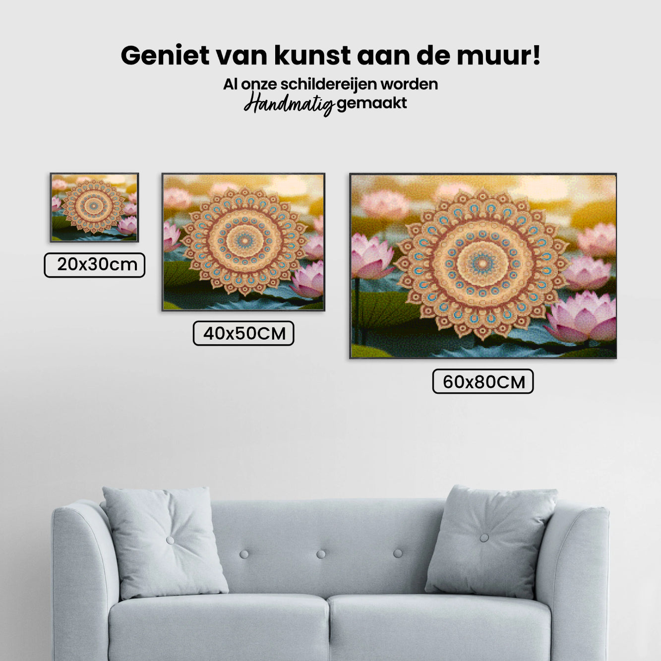 Diamantmalerei – Goldenes Mandala mit komplizierten Details