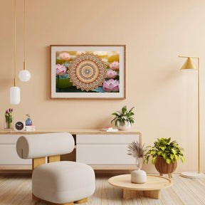 Diamantmalerei – Goldenes Mandala mit komplizierten Details