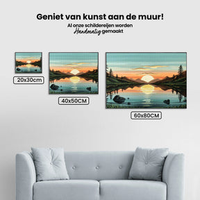 Diamantmalerei - Goldene Reflexion