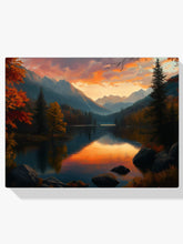 Diamantmalerei - Goldener Sonnenuntergangssee