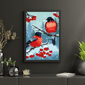 Diamantmalerei - Stieglitzvogel Weiß - SEOS®