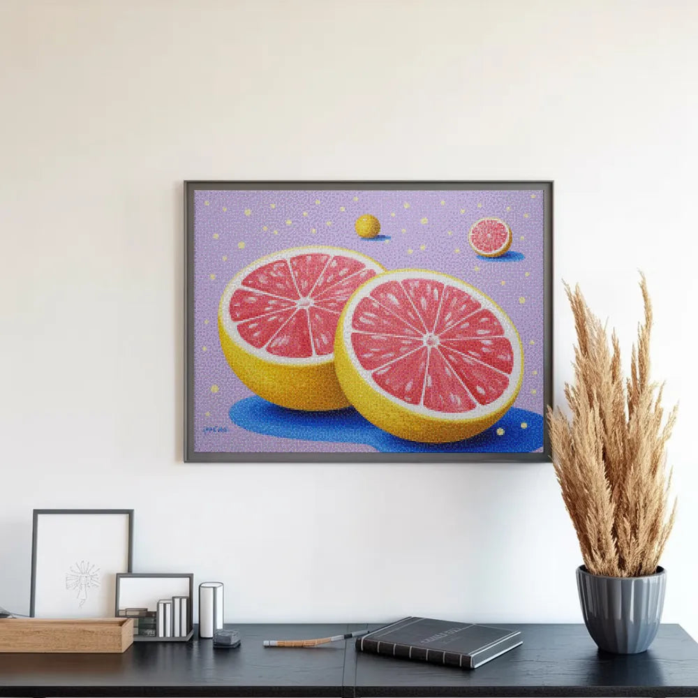 Diamantmalerei – Grapefruit-Tagtraum