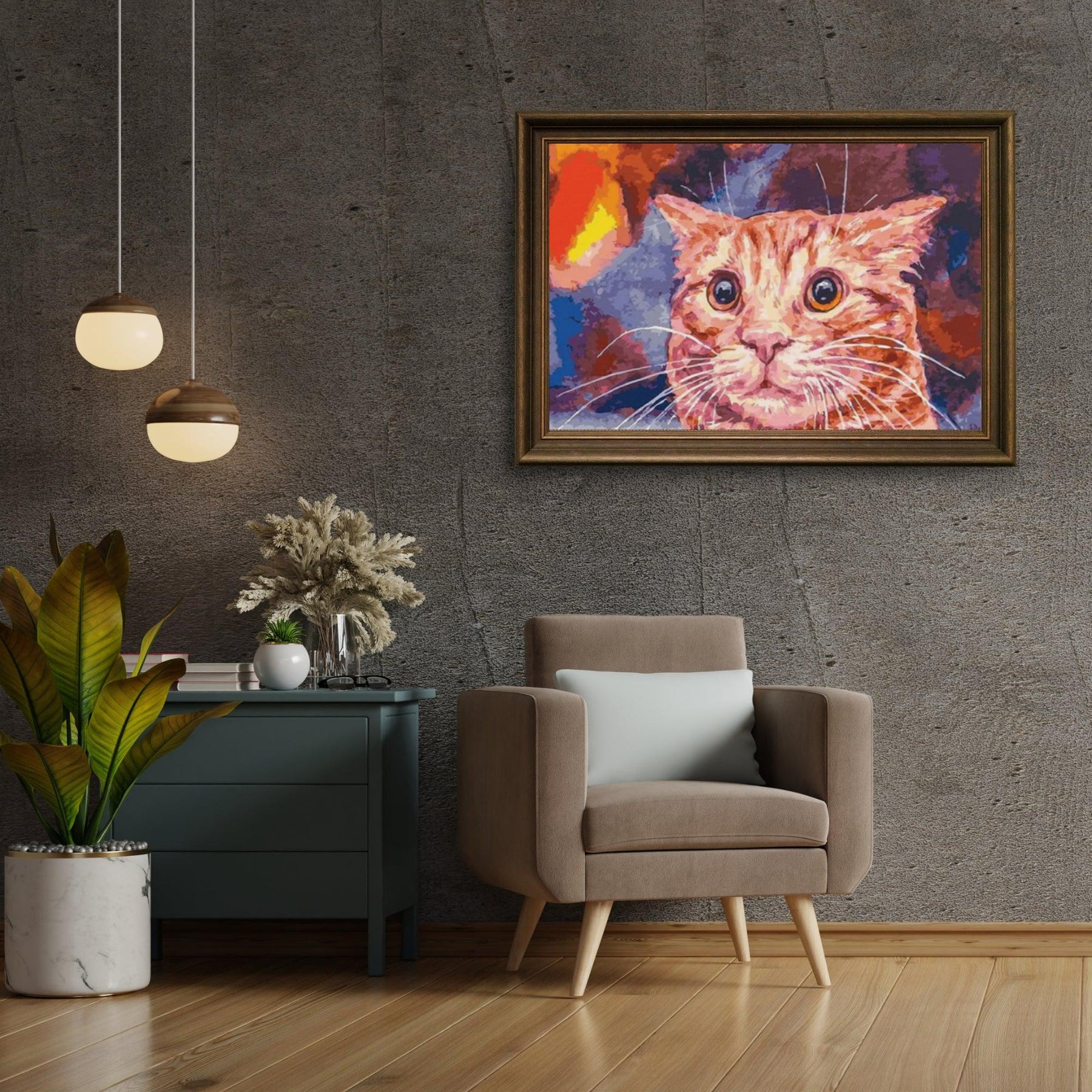 Diamantmalerei - Lustige Katze - SEOS®