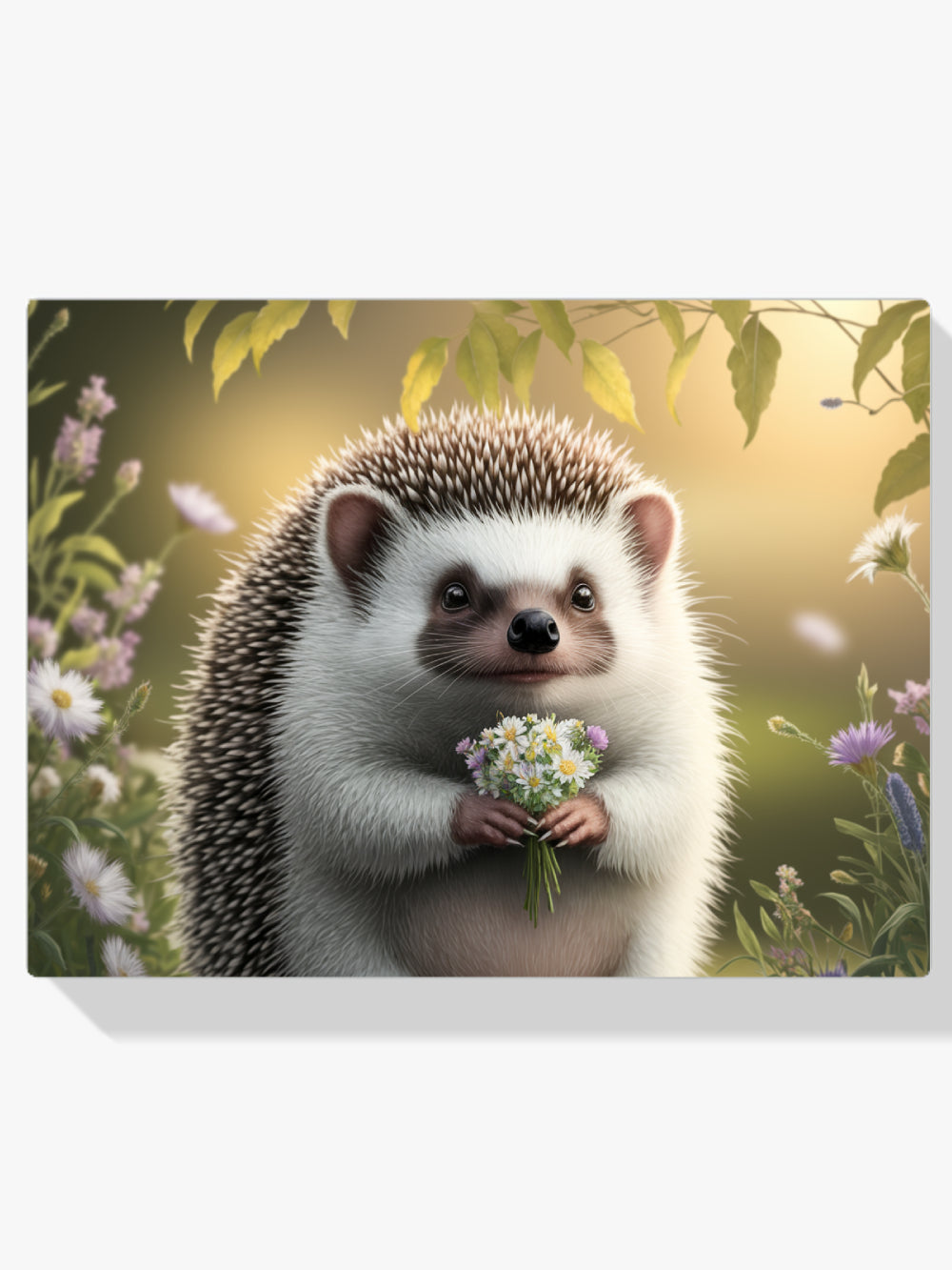 Diamantmalerei – Skurriler Igel mit floralen Akzenten