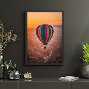 Diamantmalerei - Wunderliche Heißluftballons über einem Dorf