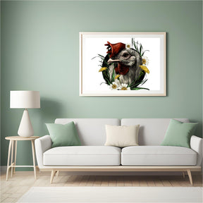 Diamantmalerei – Hahn im Blumenmantel – SEOS®