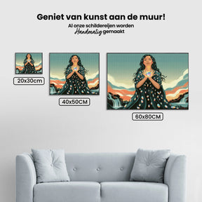 Diamantmalerei - Herz in ihren Händen