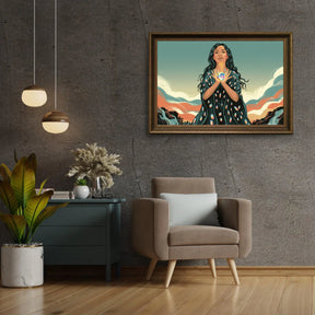 Diamantmalerei - Herz in ihren Händen