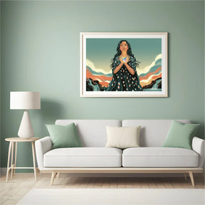 Diamantmalerei - Herz in ihren Händen