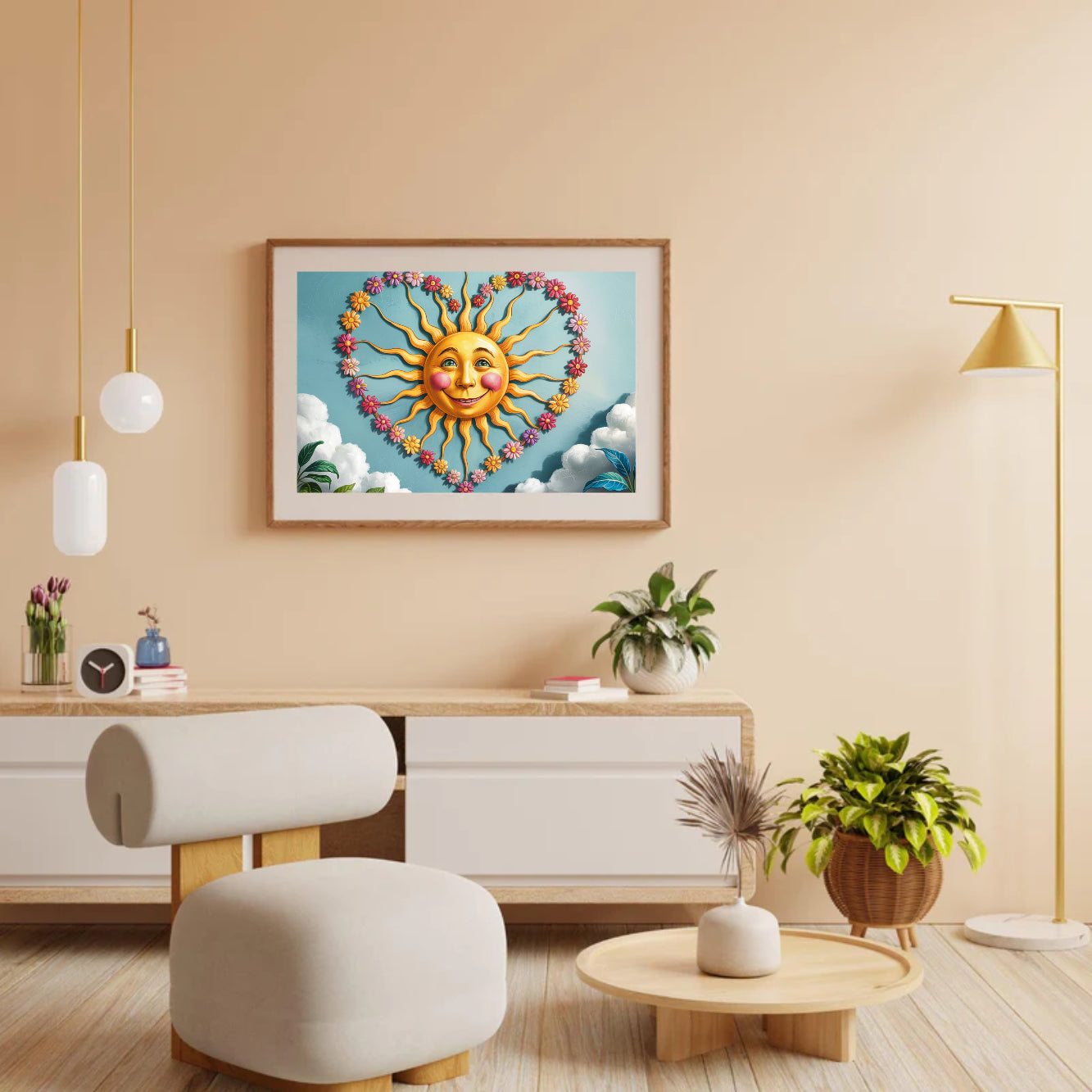 Diamantmalerei - Herz des Sonnenscheins