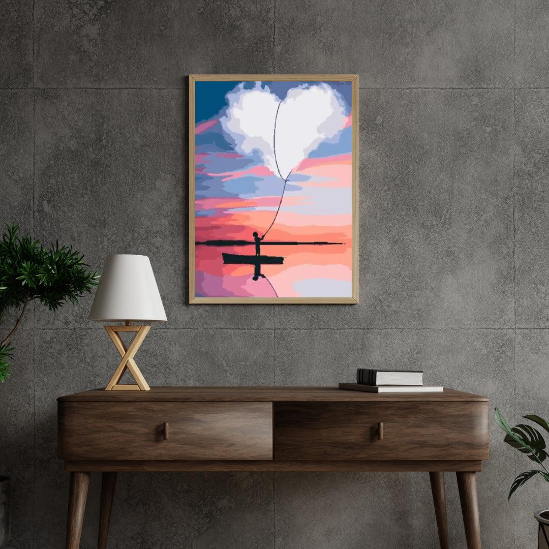 Diamantmalerei - Herz auf einem Boot - SEOS Shop ®