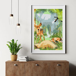 Diamantmalerei - Hirsch im Wald - SEOS®