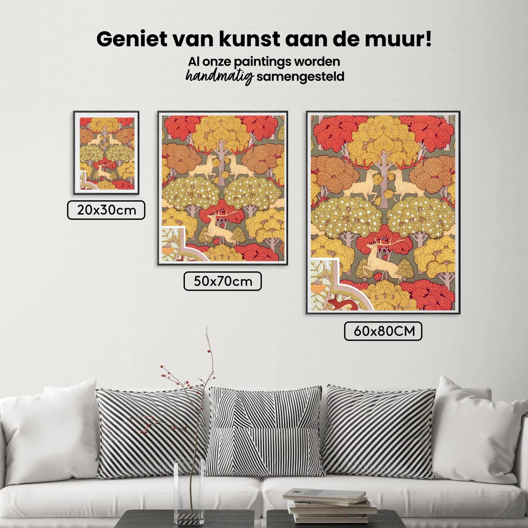 Diamantmalerei - Hirsch im Wald Leinwandgemälde