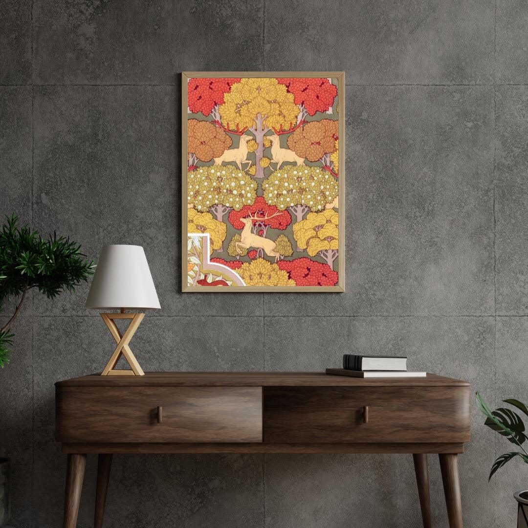 Diamantmalerei - Hirsch im Wald Leinwandgemälde