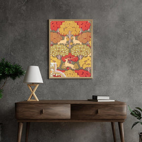 Diamantmalerei - Hirsch im Wald Leinwandgemälde