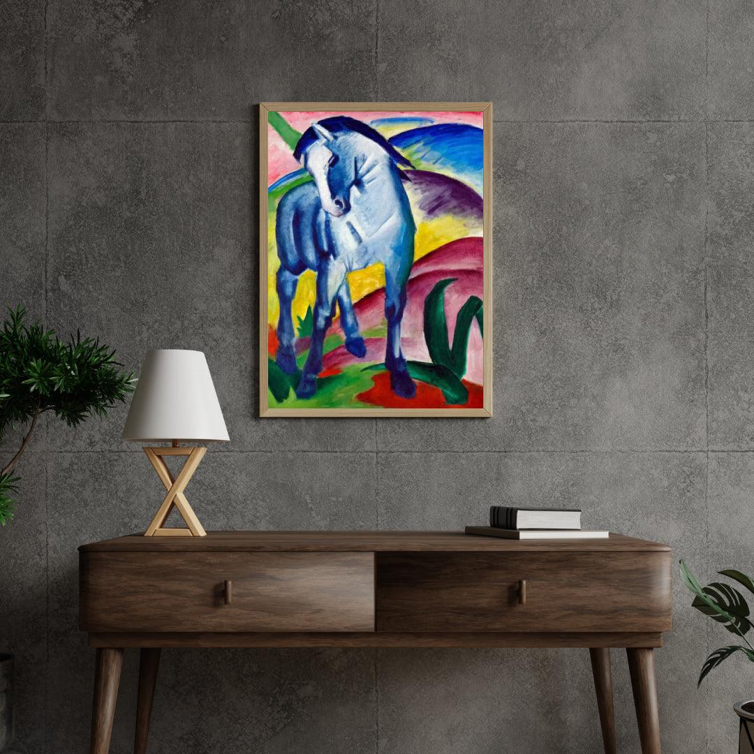 Diamantmalerei – Das blaue Pferd I Gemälde von Franz Marc