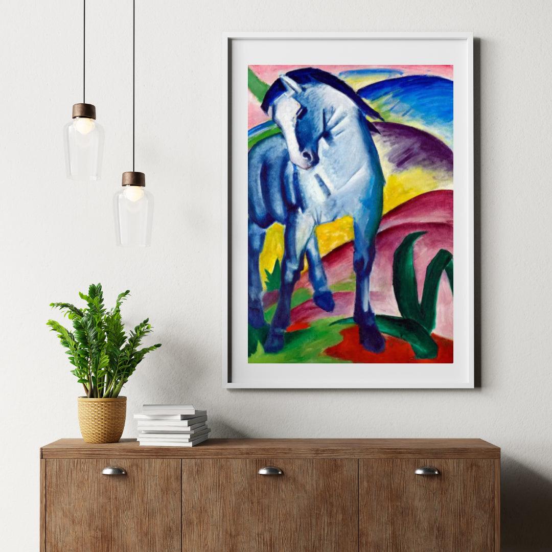 Diamantmalerei – Das blaue Pferd I Gemälde von Franz Marc