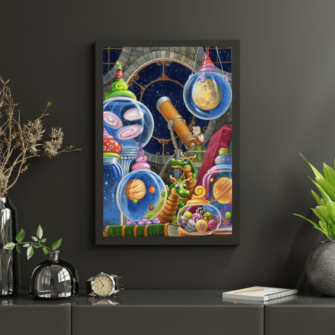 Diamantmalerei – Das Universum im Glas