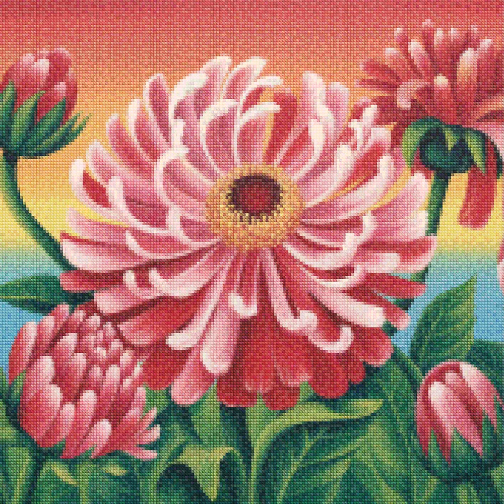 Mini-Diamantmalerei – Hitzewellenblüte