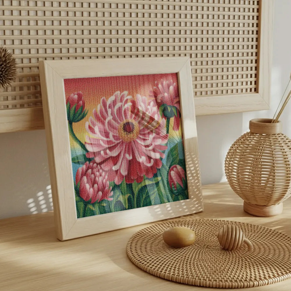 Mini-Diamantmalerei – Hitzewellenblüte