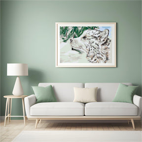 Diamantmalerei - Hund im Schnee - SEOS®