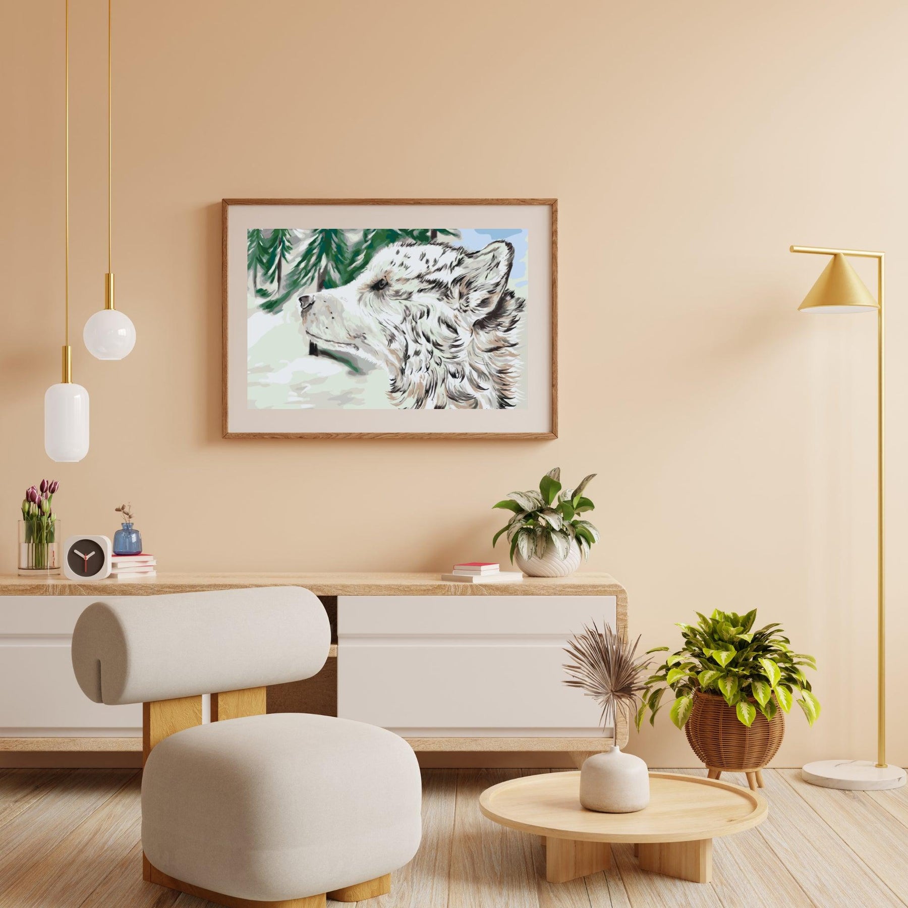 Diamantmalerei - Hund im Schnee - SEOS®