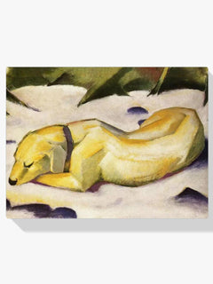 Diamantmalerei - Hund liegt im Schnee