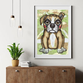 Diamond Painting - Hund mit rosa Wangen - SEOS®