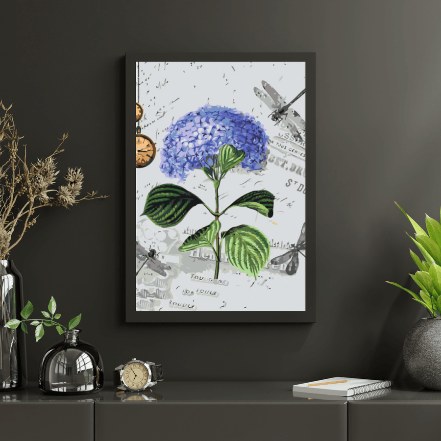 Diamantmalerei – Hortensien und Libellen – SEOS®