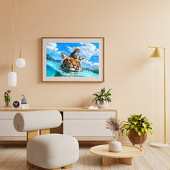 Diamantmalerei – Katze und Tiger im Meer – SEOS®