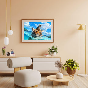 Diamantmalerei – Katze und Tiger im Meer – SEOS®