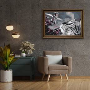 Diamantmalerei – Katze und Vogel – SEOS®