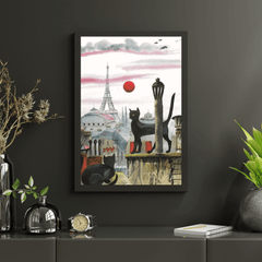 Diamantmalerei - Katze in Paris - SEOS®