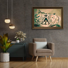 Diamantmalerei - Katze mit Brille - SEOS®