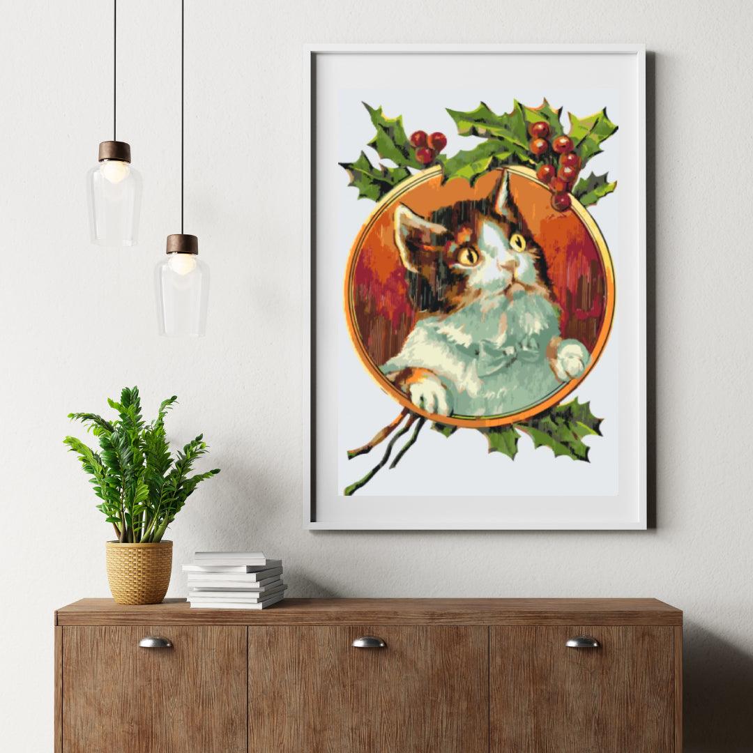 Diamantmalerei – Katze unter der Rebe – SEOS®