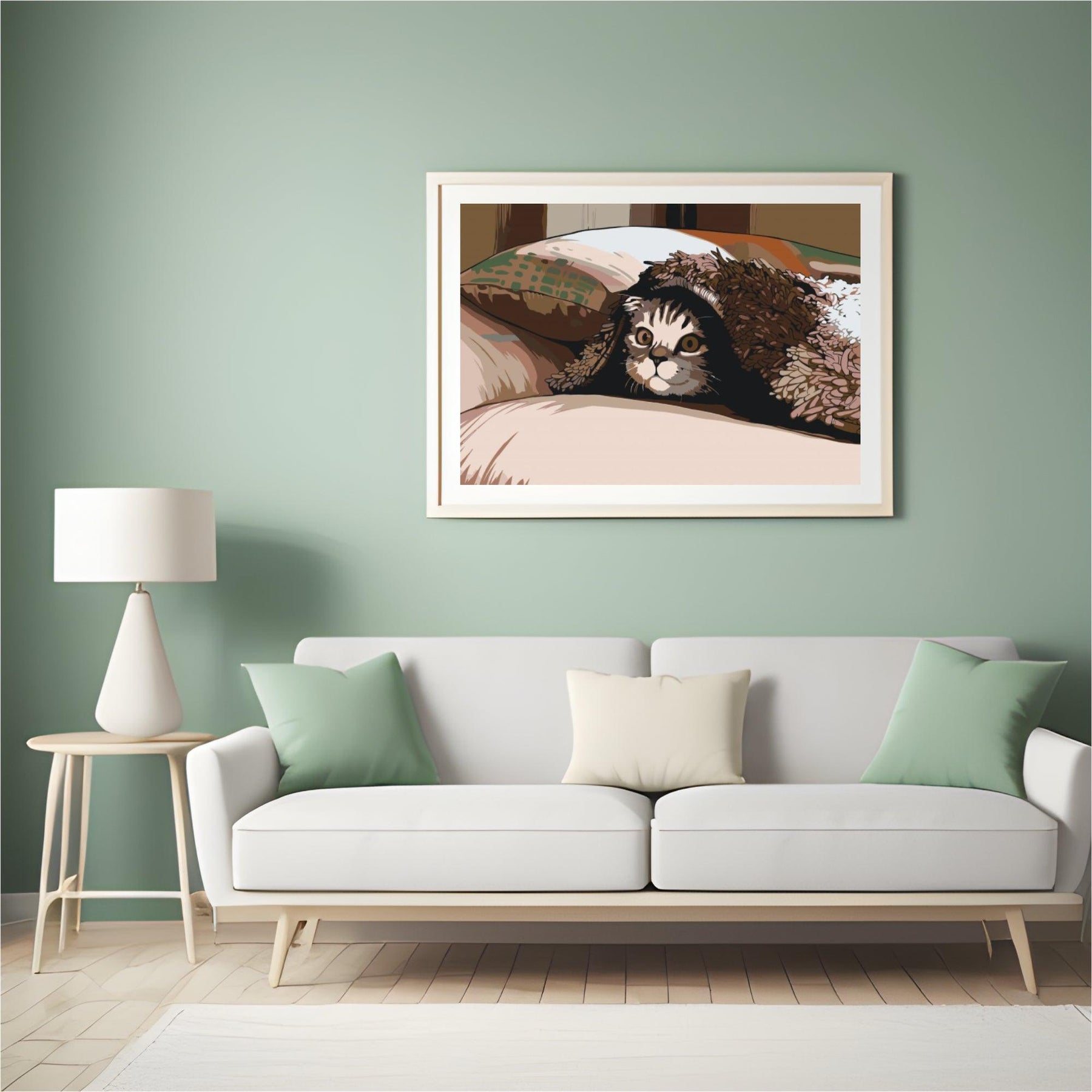 Diamond Painting - Katze unter dem Kissen - SEOS®