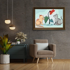 Diamantmalerei – Katzen und Blumen – SEOS®