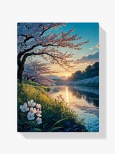 Diamantmalerei - Kirschblüten in der Dämmerung