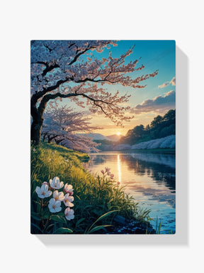 Diamantmalerei - Kirschblüten in der Dämmerung