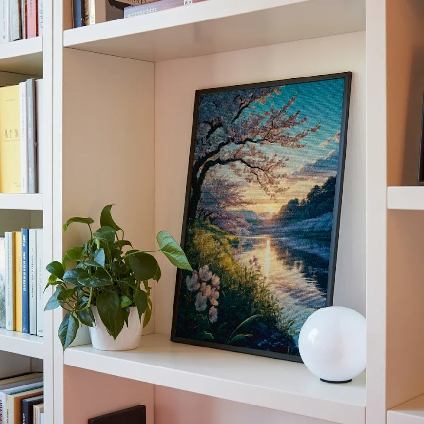 Diamantmalerei - Kirschblüten in der Dämmerung