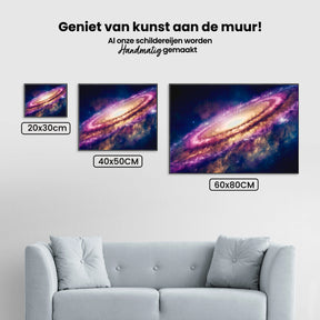 Diamantmalerei – Bunte Galaxie mit Sternen und Kometen